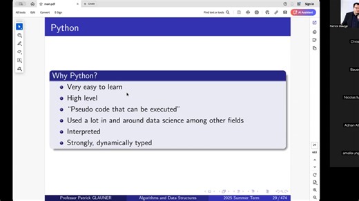 【德根多夫理工学院】数据结构与算法 & Algorithms and Data Structures (2025)