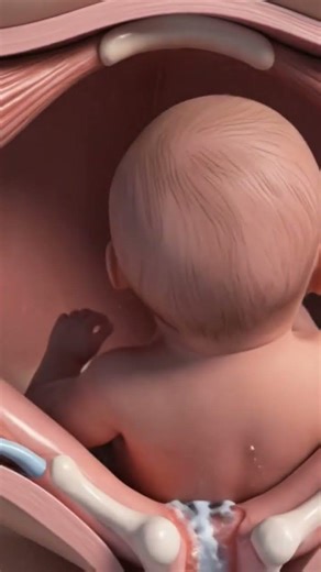 Normal Baby delivery process insideview#process #human #anatomy#foryoupage #delivery