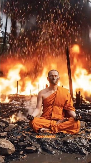 Real Monk Survives Jungle Fire 🔥 Calm Mind vs Nature | Cinematic Survival