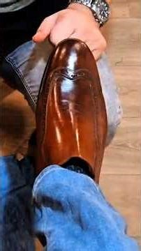 Perfect Mirror Shine 👞 | Most Satisfying ASMR Ever #asmr #mirrorshine #satisfying #leathershoes