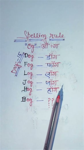 Day -15, Understanding 'OG' Ending Words #OGWords #english #phonics #spellingrules #vocabulary