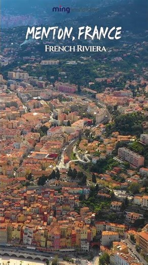 France🇫🇷- Menton, French Riviera's Hidden Gem | Next to Italian Border #drone #travel