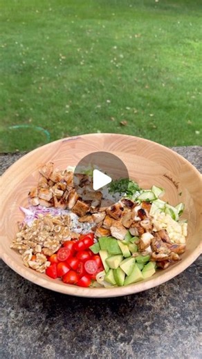 Ben Soffer on Instagram: "Fork of July Day 11… The Celebrity Salad. The KING of big salads. Throw this into your salad rotation, it’s a crowd pleaser. Recipe: Salad: Iceberg Lettuce Romaine Lettuce Onion Avocado Corn Parsley Walnuts Cucumber Tomatoes Blue Cheese Granny Smith Apples Chicken Marinade & Salad Dressing: Olive Oil Balsamic Vinegar Honey Dijon Mustard Salt & Pepper Lemon Juice (for chicken only)"