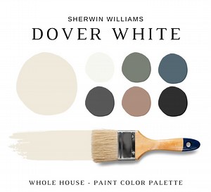 Sherwin Williams DOVER WHITE Color Palette, Warm Neutrals, Coordinating Paint for Cabinets, Rooms & Whole House, Sherwin Williams Whites - Etsy Canada
