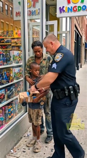 Cop Throws Away Boy's Cardboard Toy Then Buys Him A Stack Of New Ones