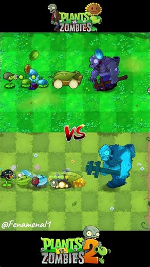 PVZ1 vs PVZ2 Team Plants vs Team Zombie #pvz2 #plantsvszombies2 1080P 60FPS