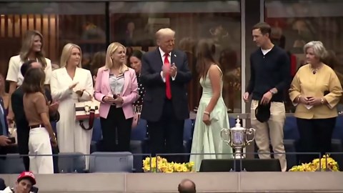 Trump Arrives at US Open to Mixed Reactions