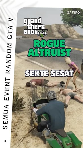 Franklin menyelamatkannya dari Sekte Sesat Kanibal - GTA V Random Events #gta