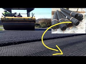 Road construction layer process with Gsb and asphalt bitumen concrete , geo grid