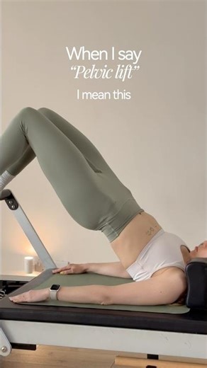 The pelvic lift on the reformer #pilates #reformer #reformerpilates #pilatesworkout