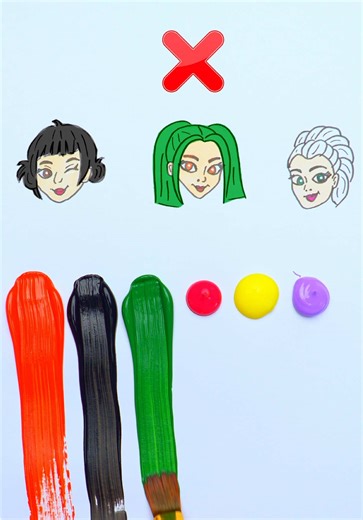 Zoye, Rumi, Mira 😻 Demon Hunters Color Smash Hair Change #drawing