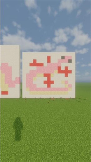 Minecraft Pixel Art PARKOUR CHALLENGE #shorts #minecraft #pixelart