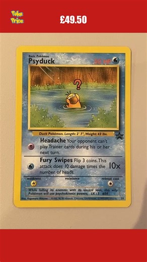 💸 Rare Psyduck sold for £49.50 😳 #pokemon