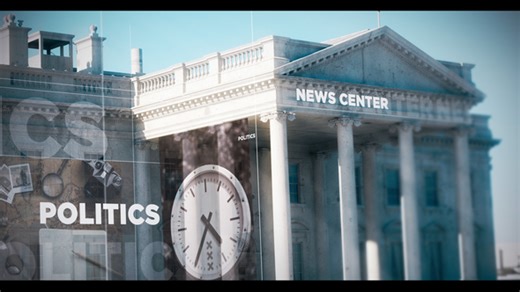Political News Intro 3D White House Broadcast Opener