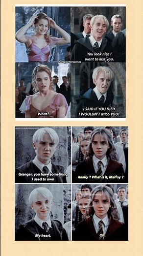 Draco Malfoy vs Hermione Granger 😳💔 From Savage to Soft in Seconds! #HarryPotter #harrypotter #viral