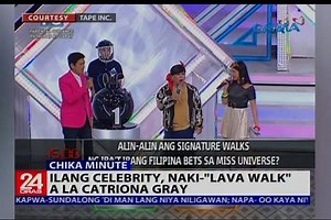 465K views · 977 reactions | WATCH: Ilang celebrity, naki-"Lava walk" a la Catriona Gray | Silipin 'yan sa pagtutok ni Cata Tibayan sa 24 Oras Sa mga Kapuso abroad, tumutok o mag-subscribe sa GMA Pinoy TV, GMA Life TV, at GMA News TV International para sa iba pang mga balita. | GMA News | Facebook