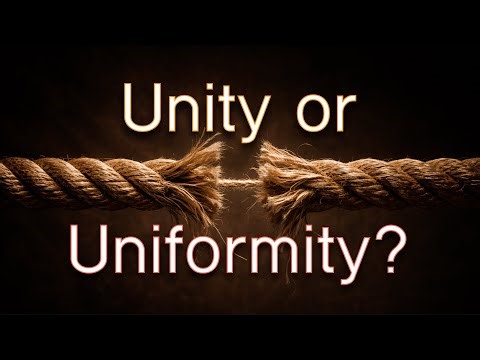 Unity or Uniformity - What does the bible mean by "Be Unified"?