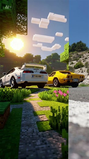 Minecraft version. #automobile #car #corvette #supra #toyota #minecraft #viral