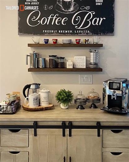 Vintage Coffee Bar Sign | Kitchen Coffee Sign Canvas | Coffee Bar Wall Decor | Custom Coffee Bar Decor | Custom Name Sign | Sign Coffee Bar - Etsy