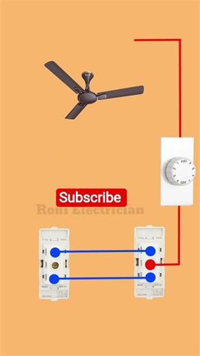 Two Way Switch Fan Wiring Diagram with Regulator |#shots#electrical#roni#electrician#art#bharat#work