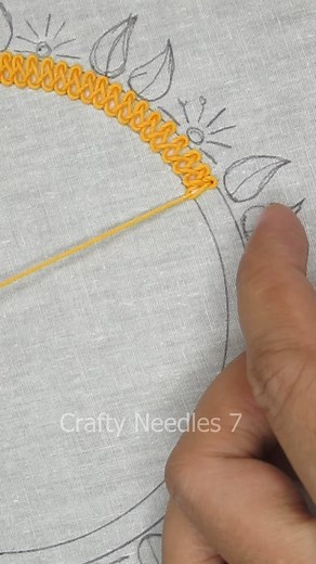 5.7M views · 40K reactions | Splendid hand embroidery neck border tutorial #reelsviral #embroidery #reels2024viral #popular #border #satisfying #tutorial #fbreels #useful #viralreelsfb #relax #cute #everyone #diy #learning #content #neck #fypシ゚viral #fyp #support #facebookreels #foryou #shorts #viral #reels #trending #foryoupage #viralreels #viralvideo #reelsfb | Crafty Needles 7 | Facebook