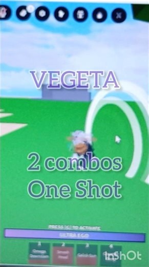 Vegeta 2 combos One Shot #shorts #saiyanbattlegrounds #roblox