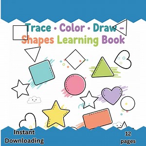 Shapes Learning Workbook: Trace, Color, and Draw for Kids - Etsy Australia