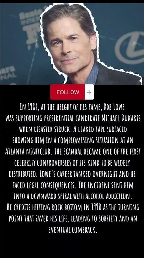 Rob Lowe's 1988 Scandal That Almost Ended His Career #RobLowe #1988 #HollywoodScandal #Controversy