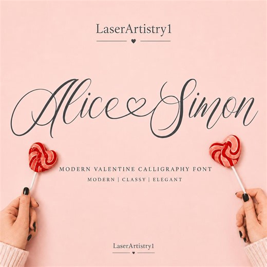 Heart Swash Calligraphy Font: Elegant Cursive Script (SVG, OTF, TTF) - Etsy