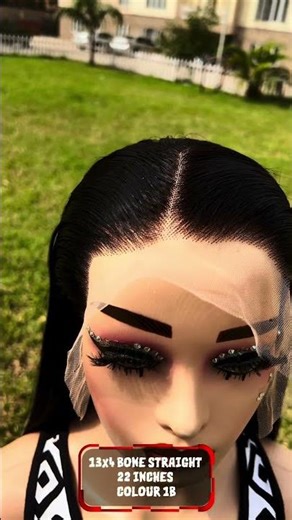 💯 per human hairs. Bone straight 13x4,20inch color 1b. #humanhairnigeria #wigs #hair #hairstyle