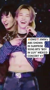 🔥JIMIN’S & JK ABS SHOWN‼️DURING BTS SURPRISE SONG “BOY WITH LUV” MEXICO CONCERT D-1. Iconic Song🔥