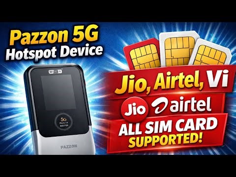 Pazzon 5Genius 5G Hotspot Review | Jio, Airtel, Vi All SIM Supported 🔥 #5g #unlimited #data