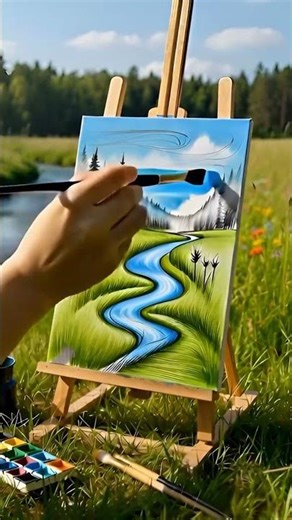 Art Therapy, Relaxing Nature Canvas Timelapse