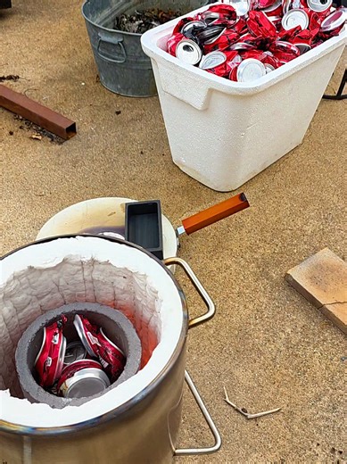 Melting Aluminum Loaves with Vevor Furnace Techniques