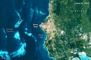 Can satellites uncover hidden history? 🛰️🤔 In Stone Town, Zanzibar, researchers are using #Landsat data to map archeological sites, showing how the city has changed from 1995 to the present. A new technique using satellite observations helped researchers identify 53 previously unknown sites in a 15-kilometer (9-mile) radius around State Town, helping explain settlement patterns of early inhabitants. Check out the full story: https://go.nasa.gov/3YRo3pg | Landsat