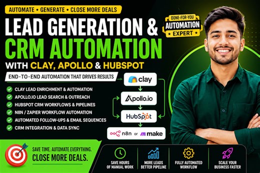 Demi_olax: I will setup clay com, apollo io sequences, hubspot crm workflows, instantly ai for $15 on fiverr.com