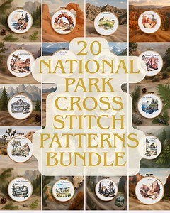 National Park Cross Stitch Pattern Bundle: USA Travel Series (PDF Download) - Etsy