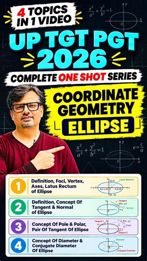 UP TGT & PGT | Coordinate Geometry | Ellipse | Complete One Shot Series | By GP Sir
