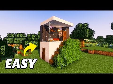 Super Small Modern House Tutorial #minecraft