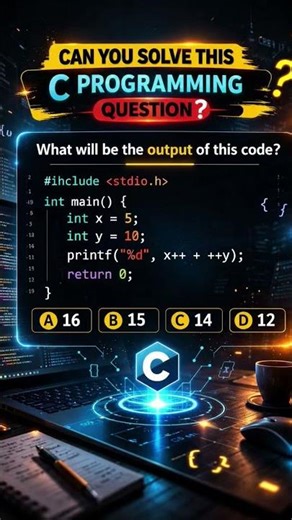 Can you solve this C programming question? 🤔💻Think before you answer!#Students #CodingStudents#short