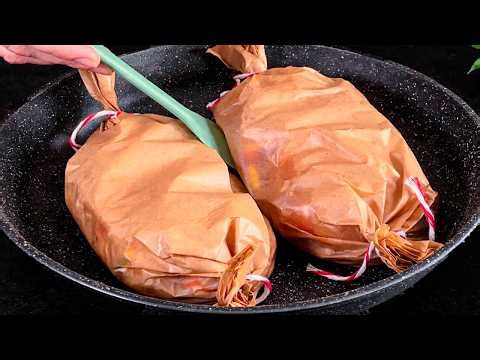 DINNER FASTER than in the oven! JUST wrap it in parchment paper and fry it!