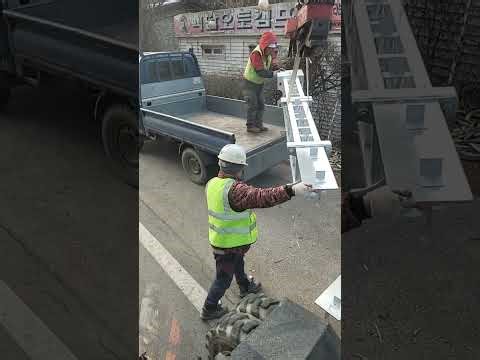 다리교량 인도 기초철골 #3w#3w도로주행#3w교량작업