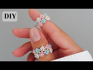 DIY Daisy Ring Tutorial | Easy Beaded Jewelry for Beginners 🌼