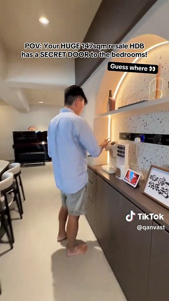 Transforming a Wabi-Sabi HDB with a Hidden Bedroom Door