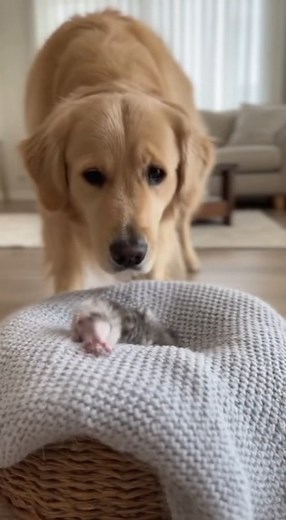 The Dog's Overly Dramatic Reaction to the Tiny Newborn Kitty #CatsOfTikTok #tiktokpets #catlover #catcomedy #funnyvideo #cutecats #funnycats #funnykittens #cutekittten | Cuddle Pet