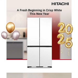 Refresh your home for the year ahead! The elegant Hitachi 4 Door Refrigerator combines style and innovation, featuring a Selectable Zone for flexible cooling to keep your ingredients perfectly preserved. Enjoy a fresh start every day of the year. Welcome the New Year with lasting freshness!​ #Hitachi #HomeAppliances #HitachiHomeAppliances #HitachiRefrigerator #SelectableZone #NewYear | Hitachi Home Appliances