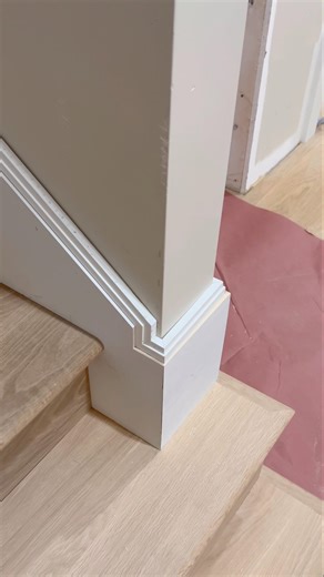 Clean Baseboard transition 👉 Gpr3Carpentry🔨. #viral #diy #tools #woodworking #tips