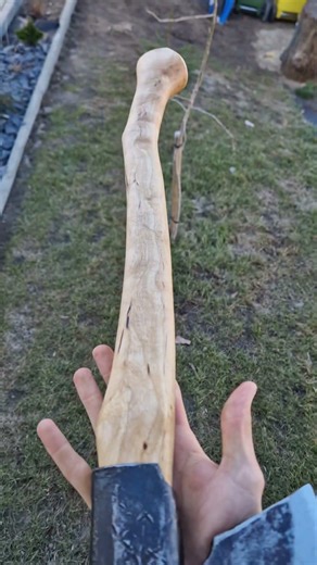 Finnish collared axe on a 65cm birch handle 🪓🪵🇫🇮#blacksmith #woodworking #axeman #fyp #axe