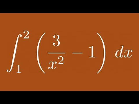 Calculus: Definite Integral of (3/x^2 - 1) from 1 to 2