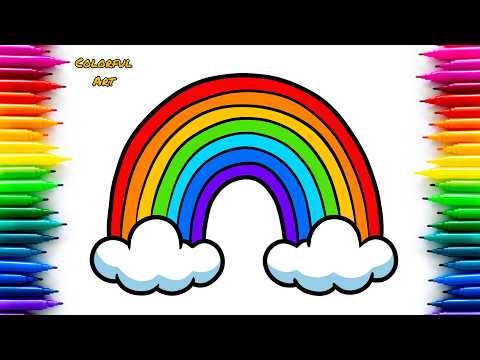 How to Draw a Rainbow 🌈 | Easy and Colorful Drawing Tutorial